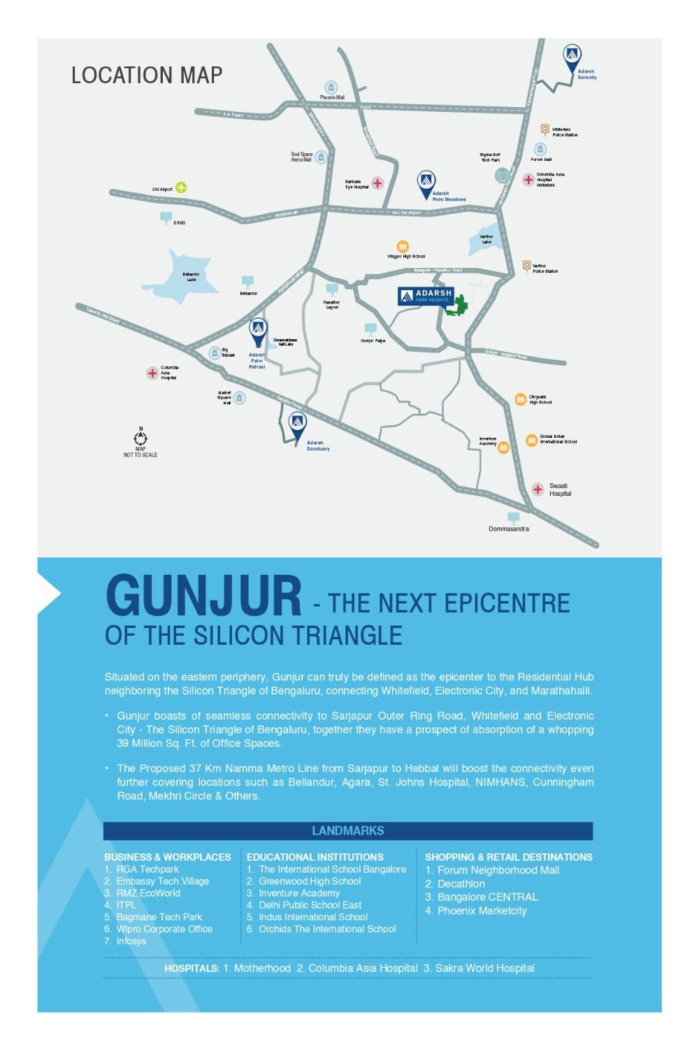 Adarsh Park Heights Gunjur Whitefield Location Map